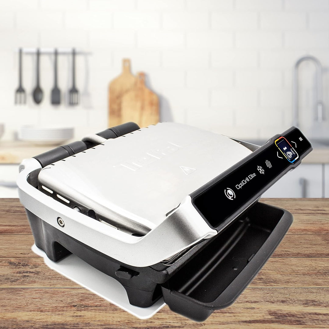 Gleitbrett aus Acryl | weiss glänzend | 29x26cm für Optigrill Elite GC 750D und vielen weiteren Küch
