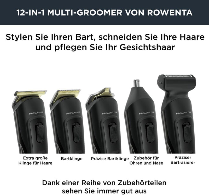 Rowenta TN9461 Selectium 12-in-1 Präzisionsrasierer | Barttrimmer | Titan-Klingen | 32 Einstellungen