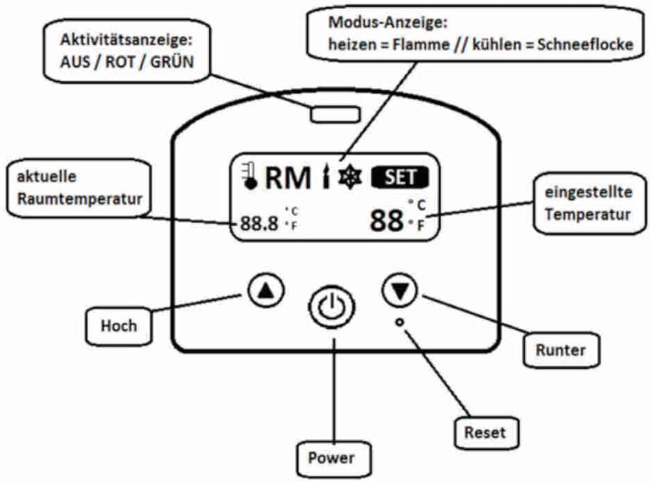 Steckdosen-thermostat ST35 Digital mit Fühler, zum Heizen & Kühlen, Universal