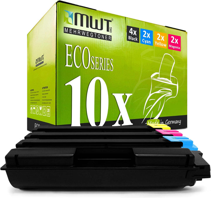 10x Kraft Office Supplies XXL Toner im Set kompatibel für Kyocera ECOSYS M6235cidn M6235cidnt M6635c