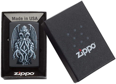 Zippo Unisex-Erwachsene Winged Monster Feuerzeug, Schwarz Matt Flügelmonster, Einheitsgrösse, Schwar