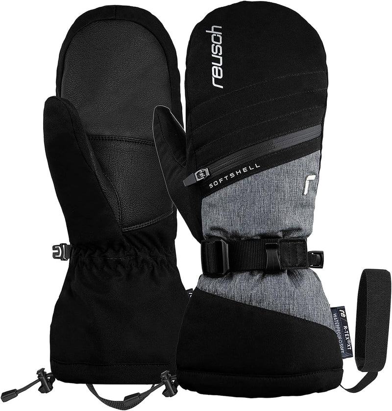 Reusch Damen Fäustlinge Demi R-tex Xt Mitten Extra Warm, Wasserdicht, Atmungsaktiv 7 schwarz / grau,