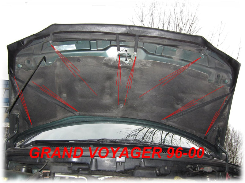 AB-00931 CARBON OPTIK Auto Bra kompatibel mit Chrysler Grand Voyager Caravan Bj. 1996-2000 Haubenbra