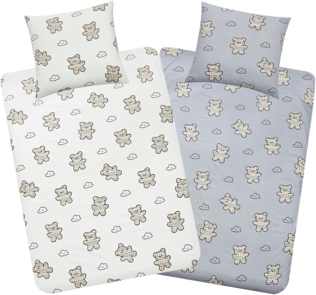 YEPINS Kinderbettwäsche 135x200 Bettwäsche 100% Baumwolle Wendebettwäsche 2teilig Kinder Bettwäsche