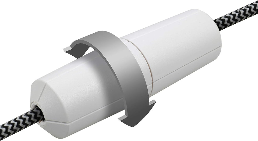 EHMANN 2860x0800 Elektronischer Schnurdimmer T28.08 weiss, Phasenanschnitt, 230V, 50Hz, Leistung: LE