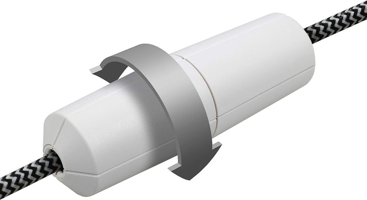 EHMANN 2860x0800 Elektronischer Schnurdimmer T28.08 weiss, Phasenanschnitt, 230V, 50Hz, Leistung: LE