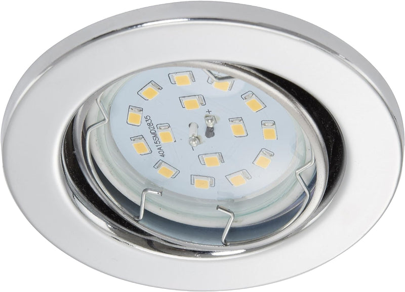 Trango 6er Set 6729-068MOSD LED Einbaustrahler I Einbauleuchte I Einbauspots in Chrom inkl. 6x 5 Wat