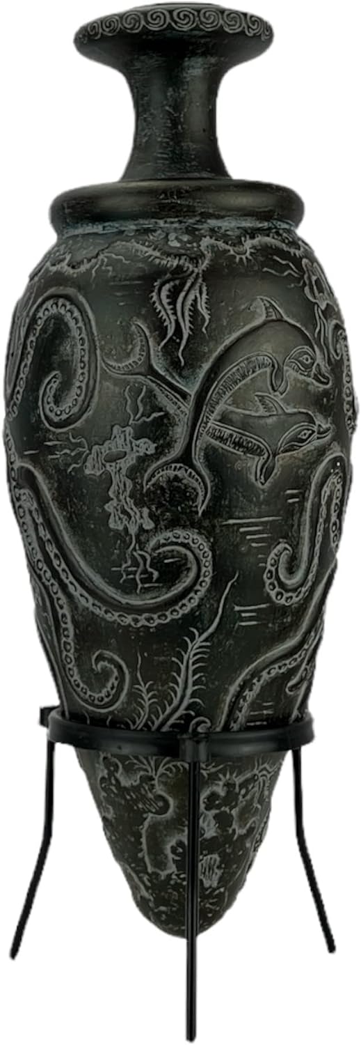 Rhyton Vase mit Oktopus und Delfinen, Minoan Crete, antikes Griechenland, terrakotta