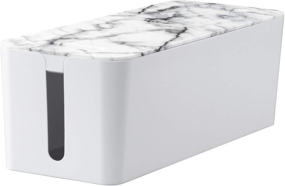Hama Kabelbox zum Verstecken von Kabeln und Steckdosenleisten (Kabelmanagement für Schreibtisch und