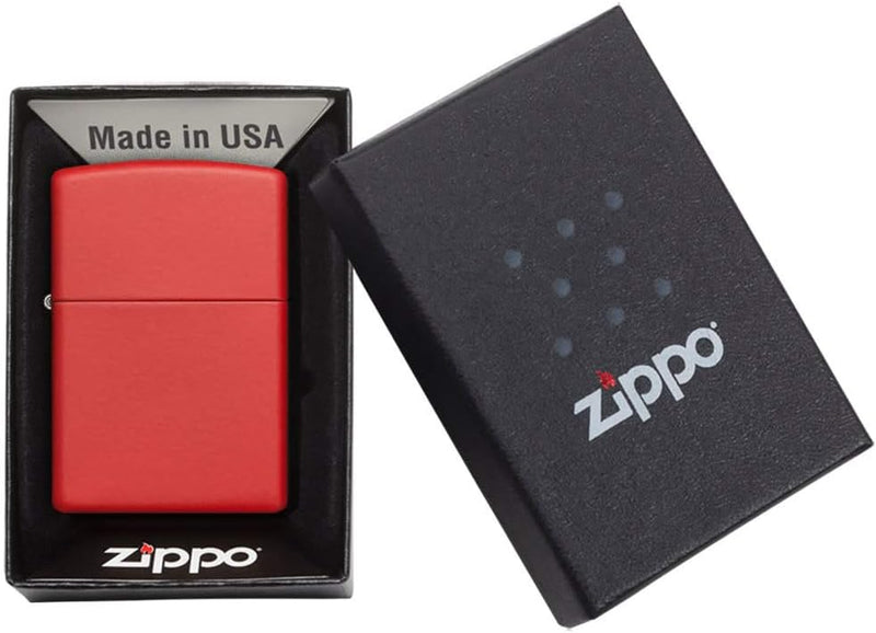 Zippo 233 Classic Feuerzeug, Red Matte, 13 x 5,6 x 2,8 cm, Red Matte