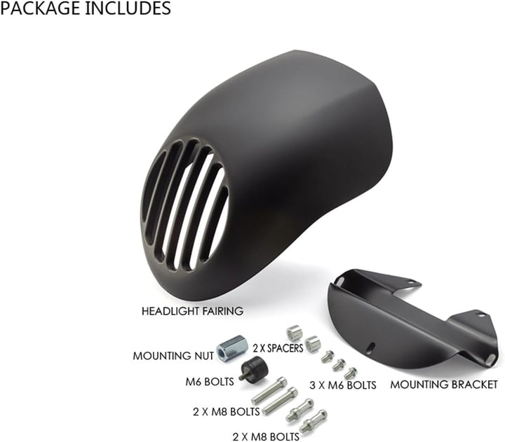 Alchemy Parts Motorrad Scheinwerfer Wasserfall Verkleidung für Harley Davidson Sportster & Dyna Mode