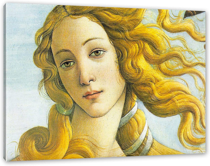 Sandro Botticelli - Die Geburt der Venus Ausschnitt als Leinwandbild / Grösse: 100x70 cm / Wandbild