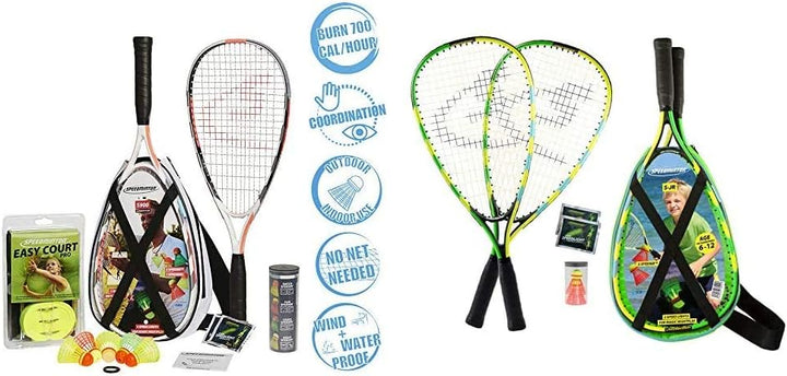 Speedminton® S900 Set – Original Speed Badminton/Crossminton Profi Set mit Carbon Schlägern inkl. 5