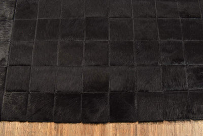 generisch KUHFELL Teppich SCHWARZ Natur Patchwork 100 x 200 cm Fell Teppich