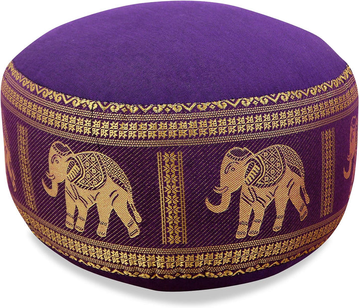 livasia Meditationskissen Thaiseide, Yogakissen klein mit Kapok, Pouf, Bodenkissen Yoga Zen Meditati