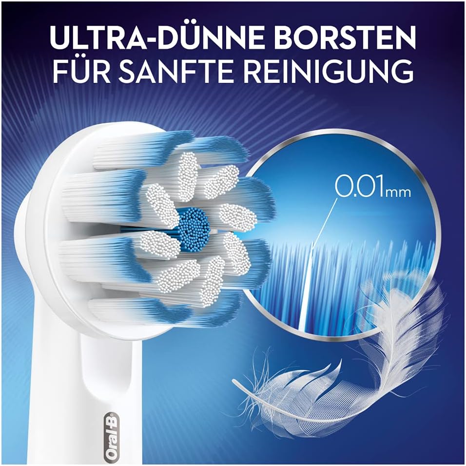 Oral-B Sensitive Clean Aufsteckbürsten für elektrische Zahnbürste, sanfte Zahnreinigung, ultra-dünne