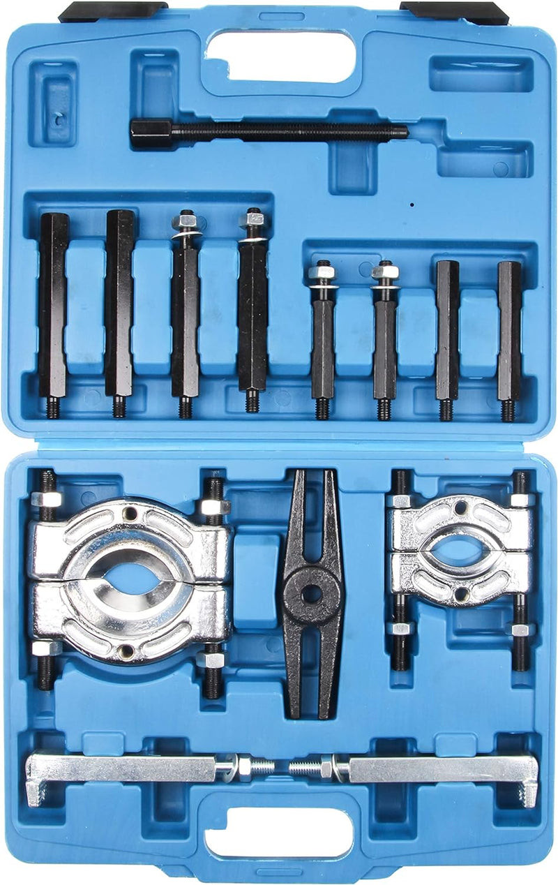 LLCTOOLS 14 TLG Lagerabzieher Set Polradabzieher Trennmesser Satz Lager Abzieher