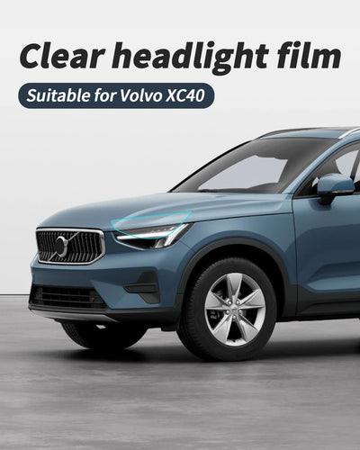 KKTR-CAR Frontscheinwerfer Klarer Schutz PPF Folie für Volvo XC40, Überlappende Scheinwerfer Schutzf