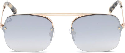 Web Eyewear Herren WE0275 Sonnenbrille, Shiny Rose Gold/Smoke Mirror, 57