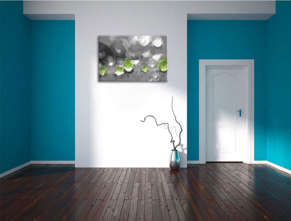 winzige Wassertropfen auf Blatt schwarz/weiss Deluxe Format: 100x70 cm auf Leinwand, XXL riesige Bil