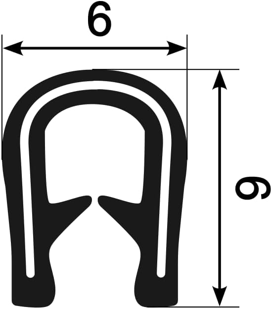 EUTRAS [10m] Kantenschutz 0,5-1,5 mm schwarz – hält ohne Kleber – perfekt für Bleche und Autotüren –