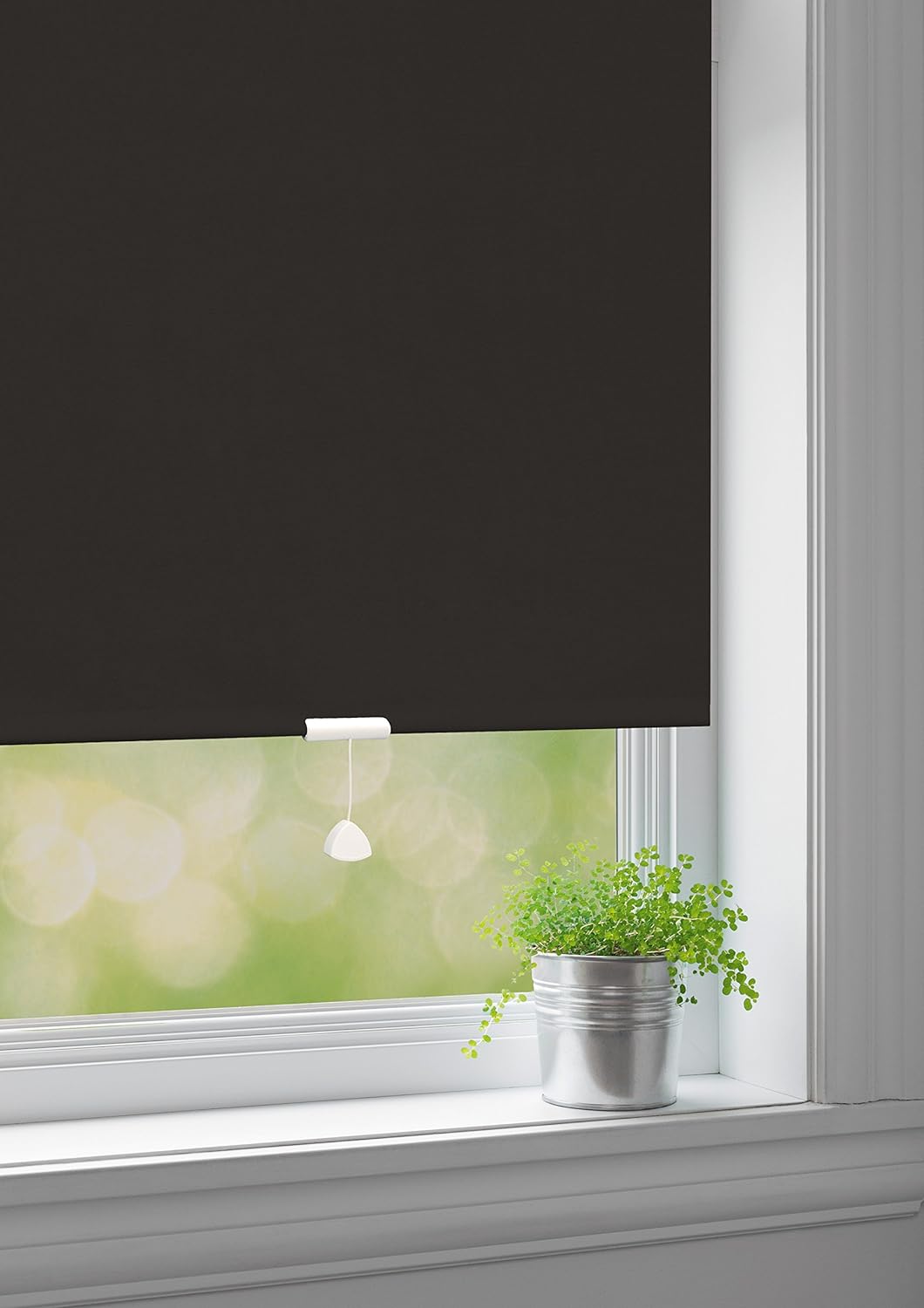 Springrollo Classic Mittelzugrollo Schnapprollo Rollo schwarz - Breite 60-220 cm Länge 180 cm und 23