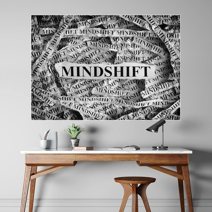 wandmotiv24 Poster als Wanddeko, Grösse Din A0, Mindshift, Mindset, Zeitung, Moderne Wanddeko, Wandb