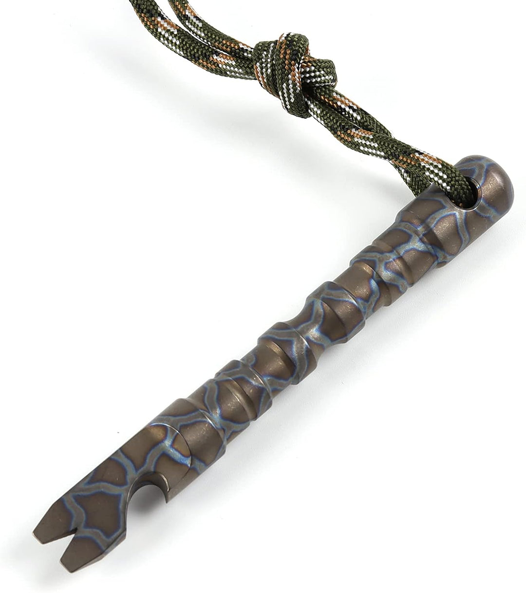 Hamans EDC Stemmeisen aus Titanlegierung, mit Flaschenöffner, Schraubendreher-Funktion, Multiwerkzeu