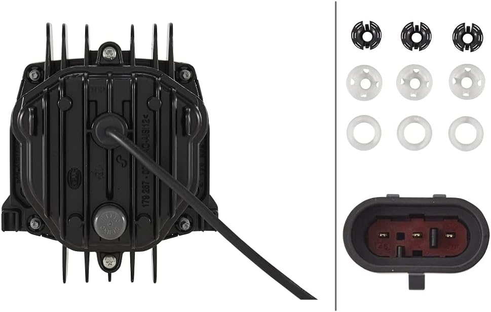 HELLA - DE/LED-Hauptscheinwerfer - 90mm Performance Bi-LED L70 - 12V - rund - Einbau - Stecker: AMP