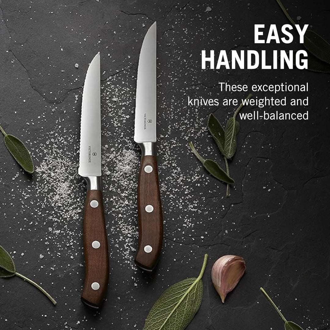Victorinox, Grand Maître, Profi Tranchier-Set, 2-teilig, Extra Scharfe Klinge, Wellenschliff, 12 cm,