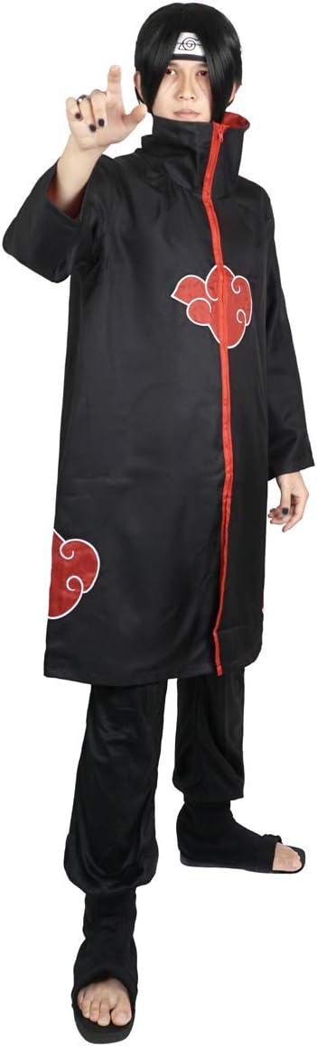 CoolChange Akatsuki Mantel | Itachi Umhang für Cosplay Kostüm | Grösse: M, M