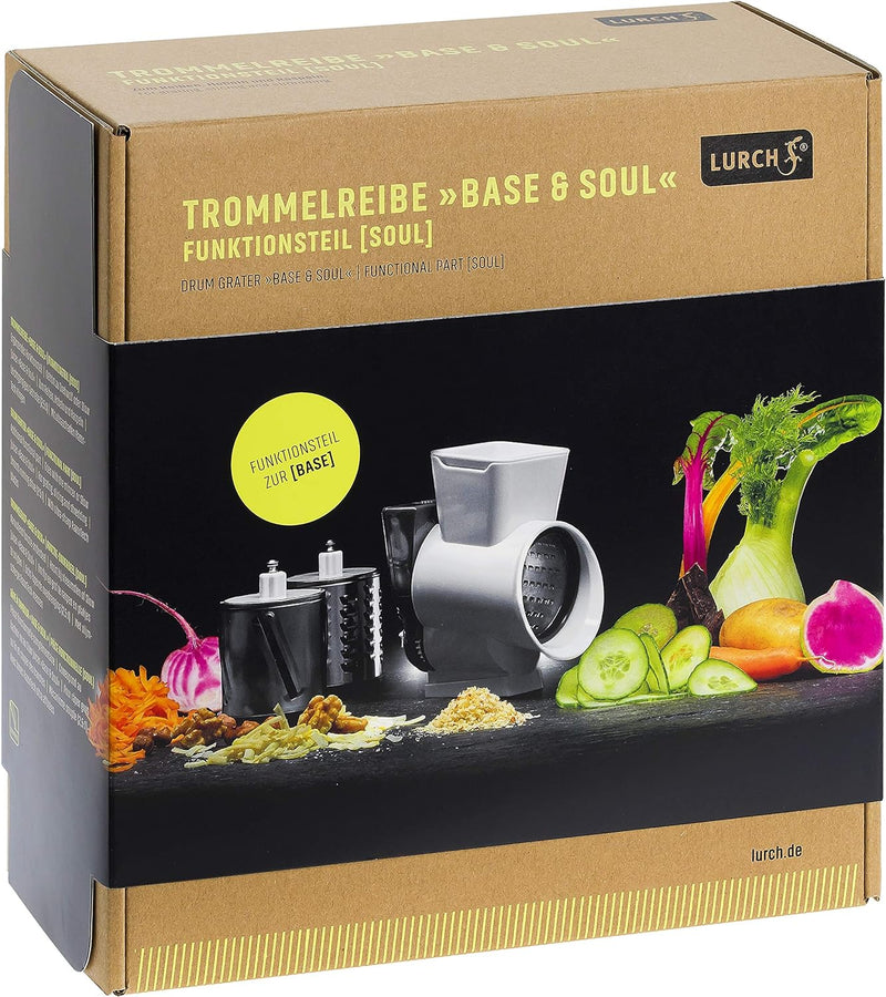 Lurch 200525 Trommelreibe Funktionsteil "Soul" zum Hobeln u. Reiben von Obst, Gemüse, Nüssen, Käse e