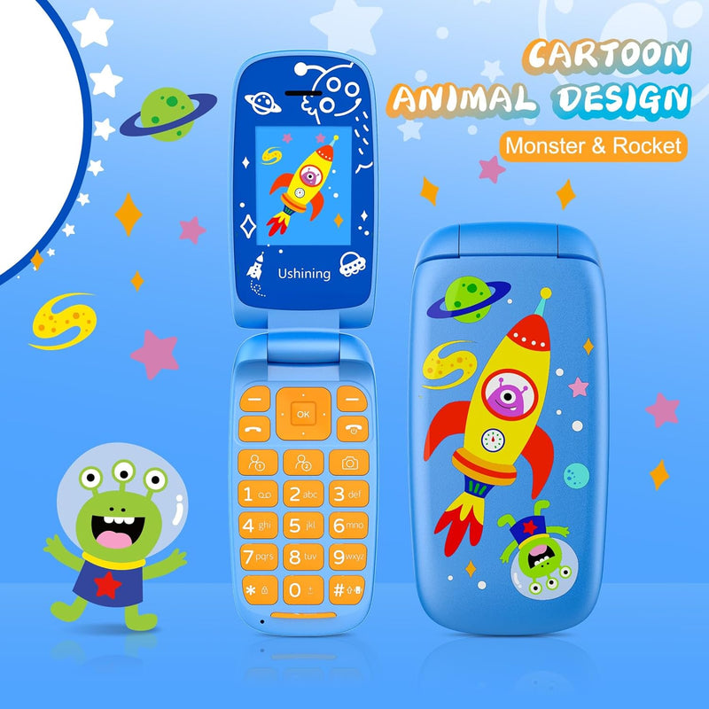 ukuu Klapphandy 1,8" GSM Kinderhandy Dual SIM Mobiltelefon ohne Vertrag mit grossen Tasten und Batte