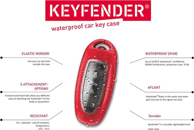 Keyfender® - wasserdichtes Gehäuse (10m - IP68) für Autoschlüssel - für alle Wassersportler und Spor