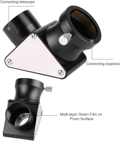 Bigking Diagonalspiegel, 1,25 Zoll 90-Grad-Dielektrikumspiegel Diagonale für Teleskop