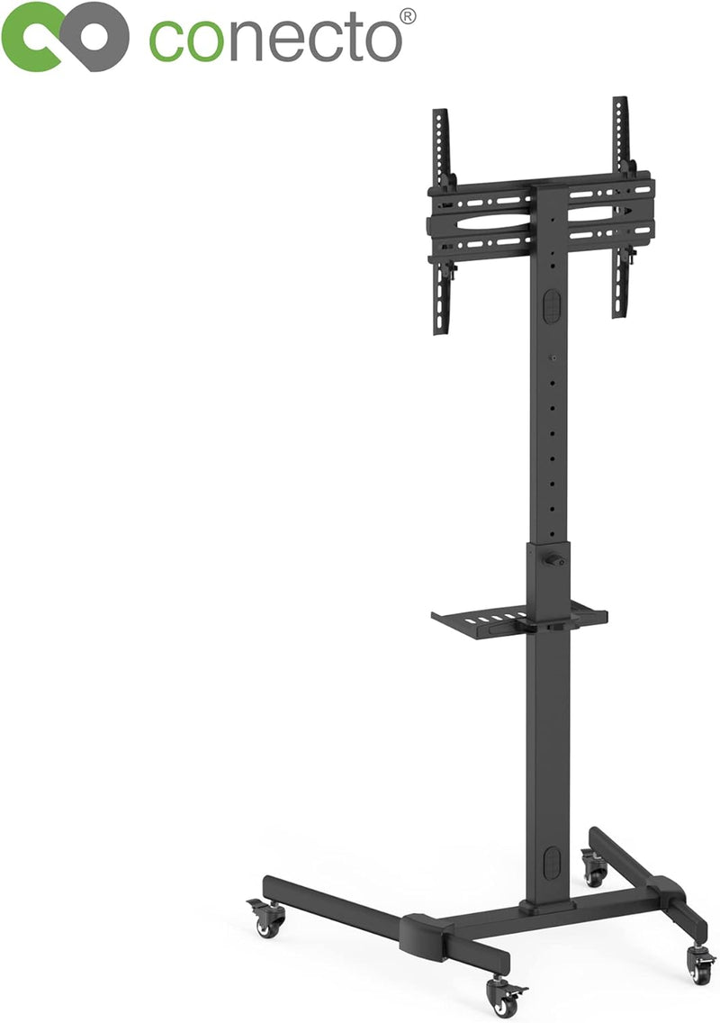 conecto TV Standfuss für Bildschirme/Monitore, mobil und höhenverstellbar von 81-140 cm (32-55 Zoll)