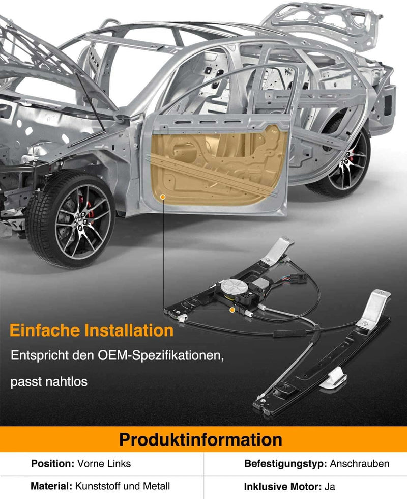 Frankberg Fensterheber Mit Motor Vorne Links Kompatibel mit XJ X351 Alle Motoren Stufenheck 2010-202