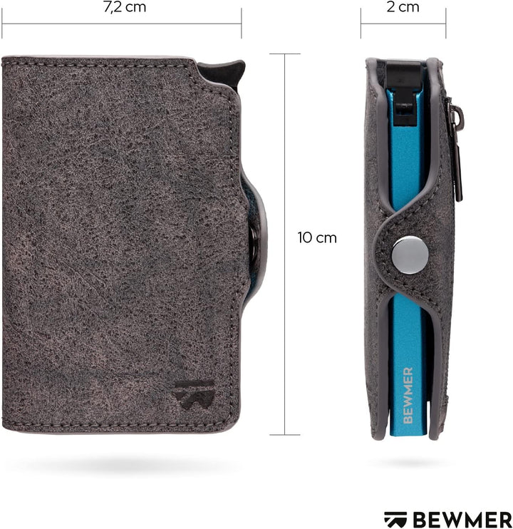 BEWMER 1 Geschütztes Kartenetui | Slim Wallet für Männer und Frauen | Kartenhalter mit RFID-Schutz u