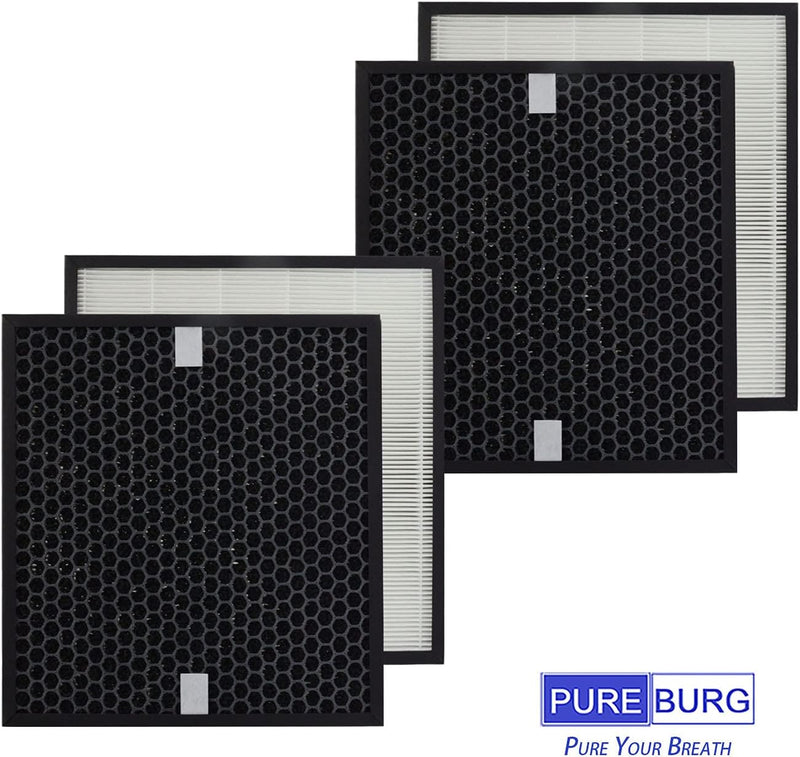 PUREBURG 2er-Pack Ersatz Kombifilter kompatibel mit Philips AC4080/10-Luftreinigern, Teilenummer AC4