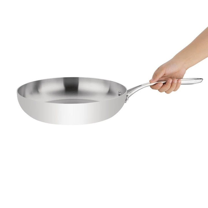 Vogue dreiwändige Pfanne, 280 mm, aus Edelstahl, Braten, Küche, Kochgeschirr 11(Ø)"/ 280mm, 11(Ø)"/