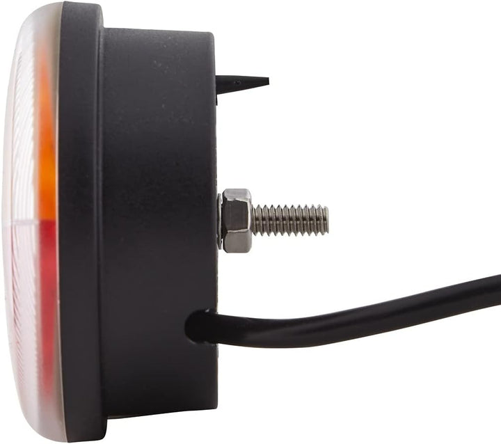 HELLA - Heckleuchte - 83mm - LED - 24V - Anbau/geschraubt - Lichtscheibenfarbe: gelb/rot - Kabel: 25