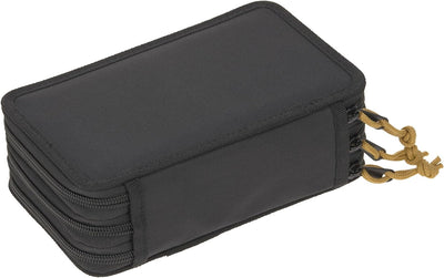 LÄSSIG Federmäppchen befüllt 20-teilig/ School Triple Pencil Case Unique black Schwarz, Schwarz