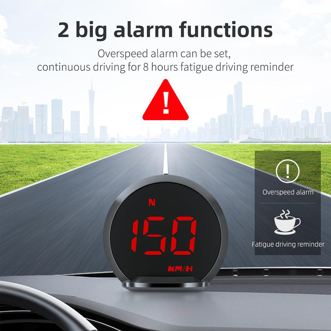 KAOLALI Display mit hohem Kopf, 2,2 Zoll (5,8 cm), Tachometer, GPS, HUD, Universal, KMH/MPH, mit Sau