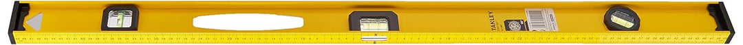 Stanley I-Beam 180° Wasserwaage (Lineal, 100 cm Länge, Aluminium, horizontale/justierbare Libelle, c