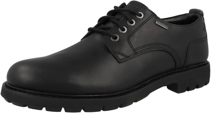 Clarks Herren Batcombetiegtx Oxford 45 EU Black Leather, 45 EU Black Leather