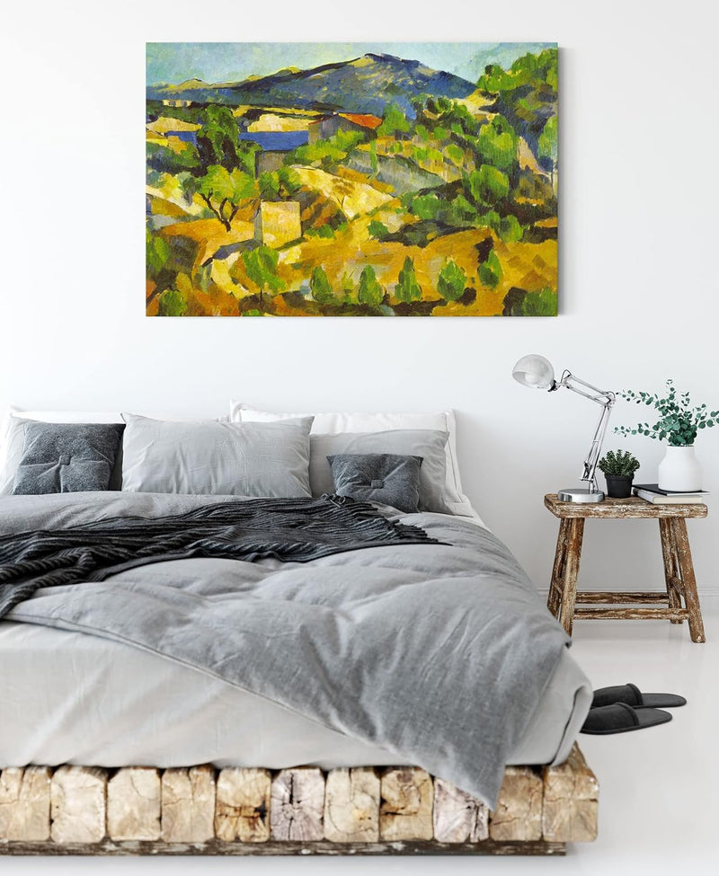 Generisch Paul Cézanne - Berge in der Provence als Leinwandbild / Grösse: 120x80 cm / Wandbild / Kun