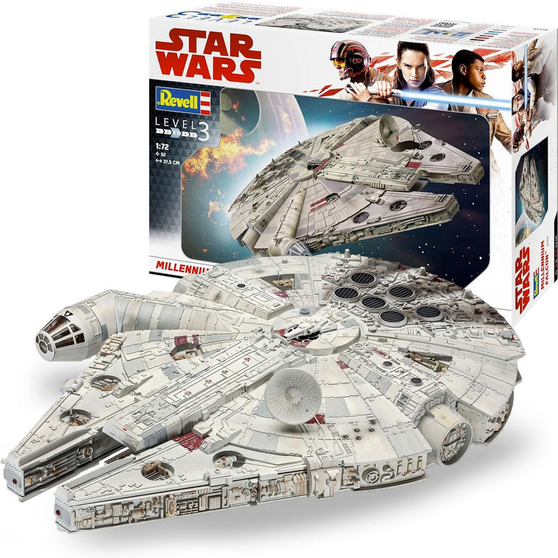 Revell 6718 Star Wars Han Solo 06718 Millenium Falcon Science Fiction Bausatz, 1:72 Scale