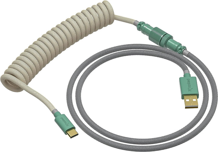 Ranked Coiled Cable | Handgefertigtes Double-Sleeved Geflochtenes Kabel | USB Typ C auf A | 5-Pin Av