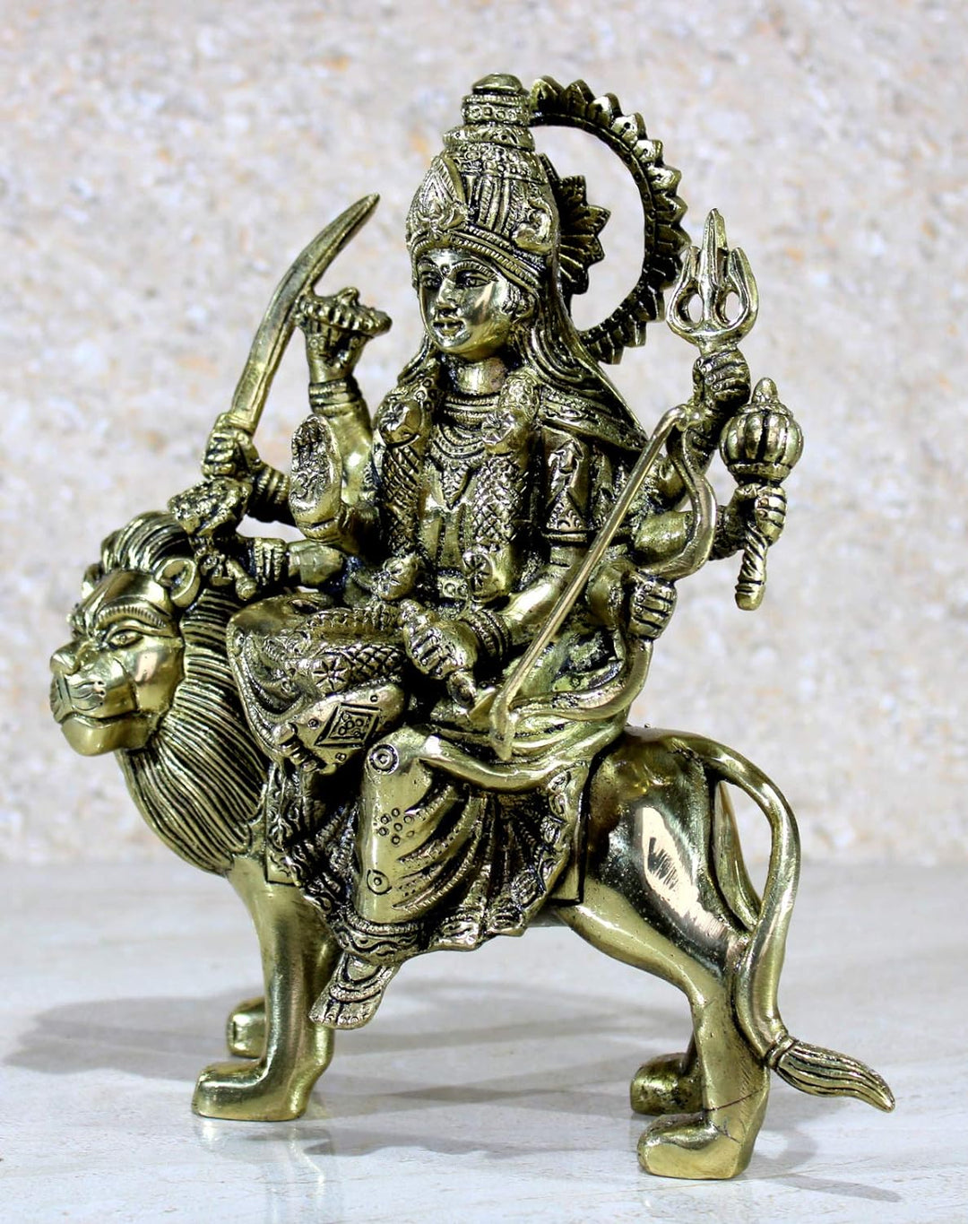 eSplanade Brass Maa Durga/MATA Rani Idol, Statue, moorti, murti for Home Mandir and Home Decor (8.5