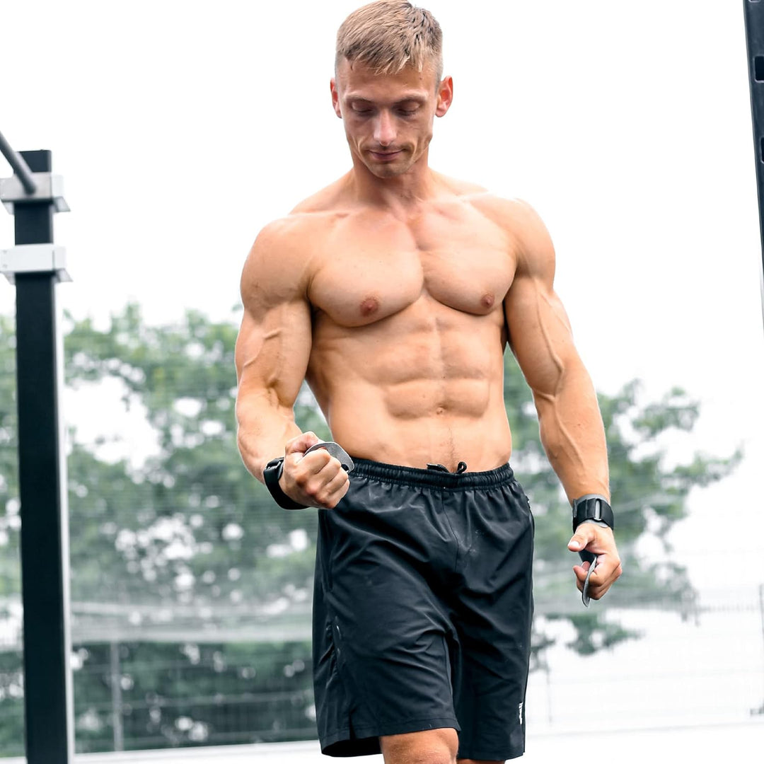 GORNATION Fitness-Handschuhe Carbon - Workout-Grips mit Handgelenkstütze für Herren & Damen - Sporth